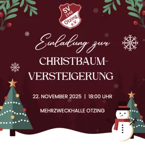 Einladung zur Christbaumversteigerung